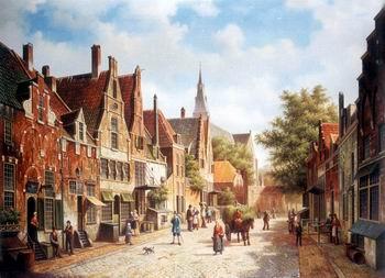 unknow artist European city landscape, street landsacpe, construction, frontstore, building and architecture. 177 Germany oil painting art